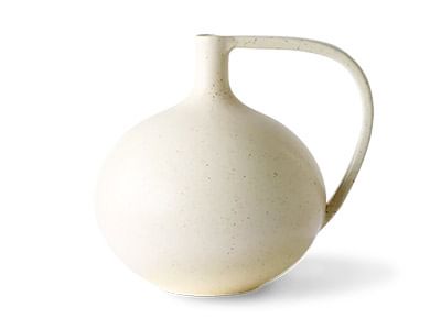White Speckle Vase - Abode Living