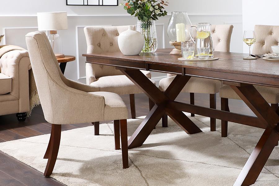 Dark Wood Dining Room Set With Bench