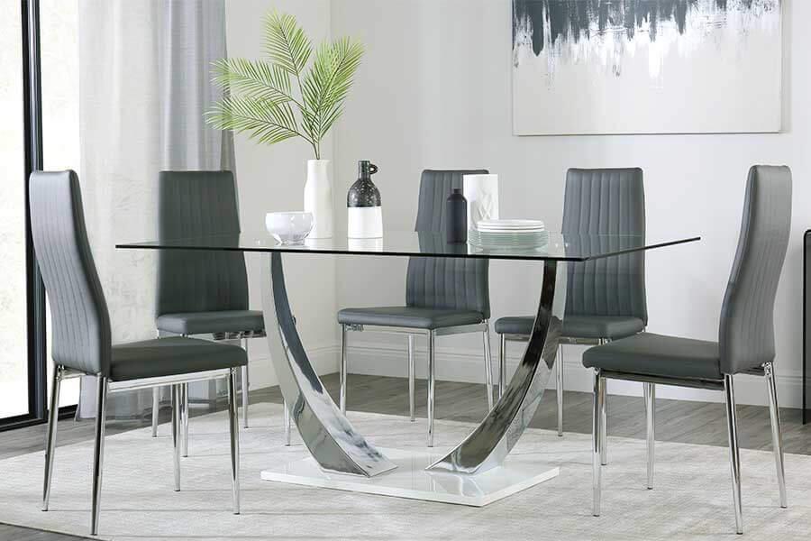 Glass Dining Table Chairs Glass Dining Sets Furniture And Choice