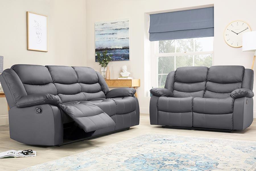 Leather Recliner Sofas Living Room, Leather Couch Recliner Set